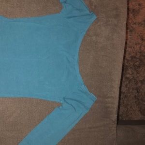 Off the shoulder blue body suit! Size S